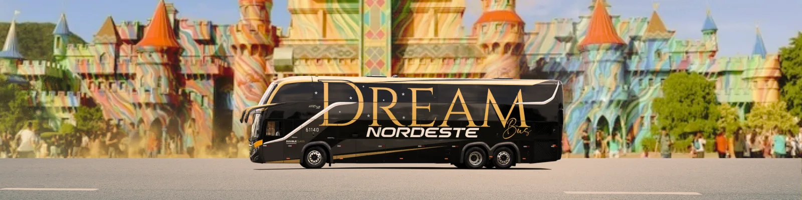 Ônibus da Expresso Nordeste em excursão no Beto Carrero World
